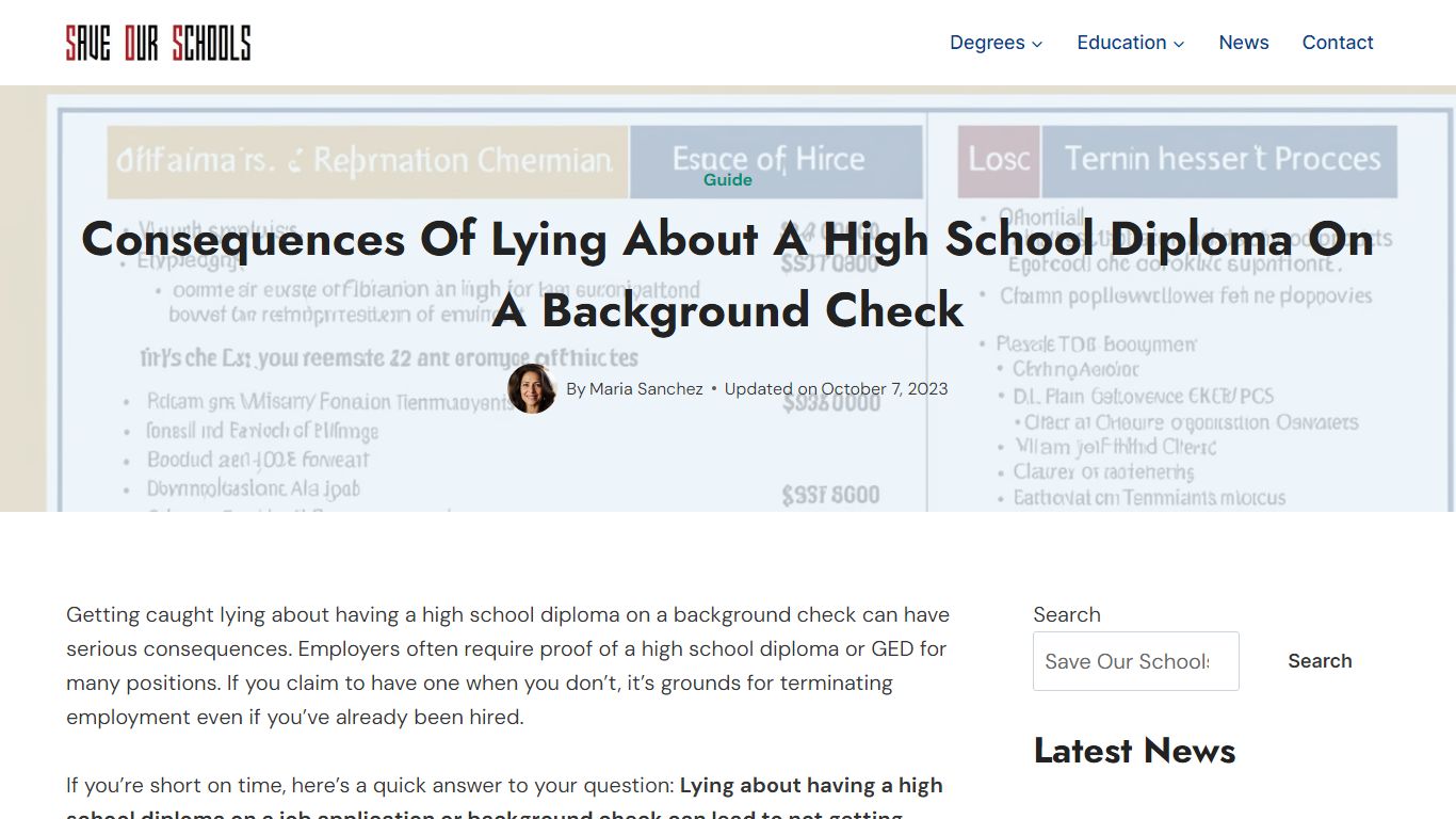 Consequences Of Lying About A High School Diploma On A Background Check ...