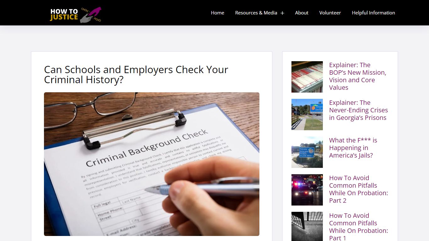 Can Schools and Employers Check Your Criminal History?