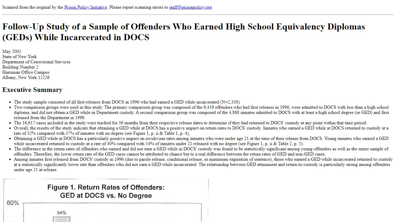 GEDs and Recidivism - Prison Policy Initiative